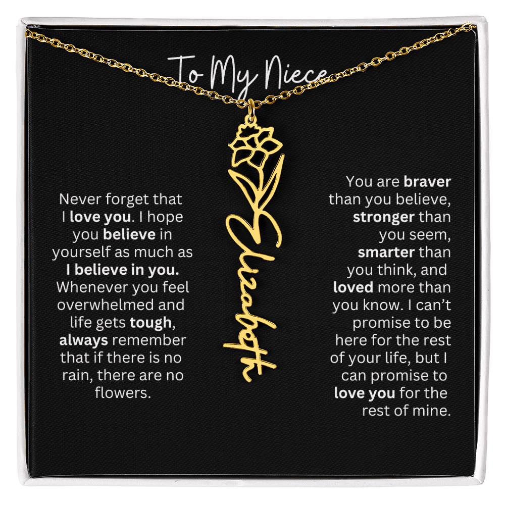 To My Niece Necklace - Personalized Name Jewelry - Ever Trendy Essentials