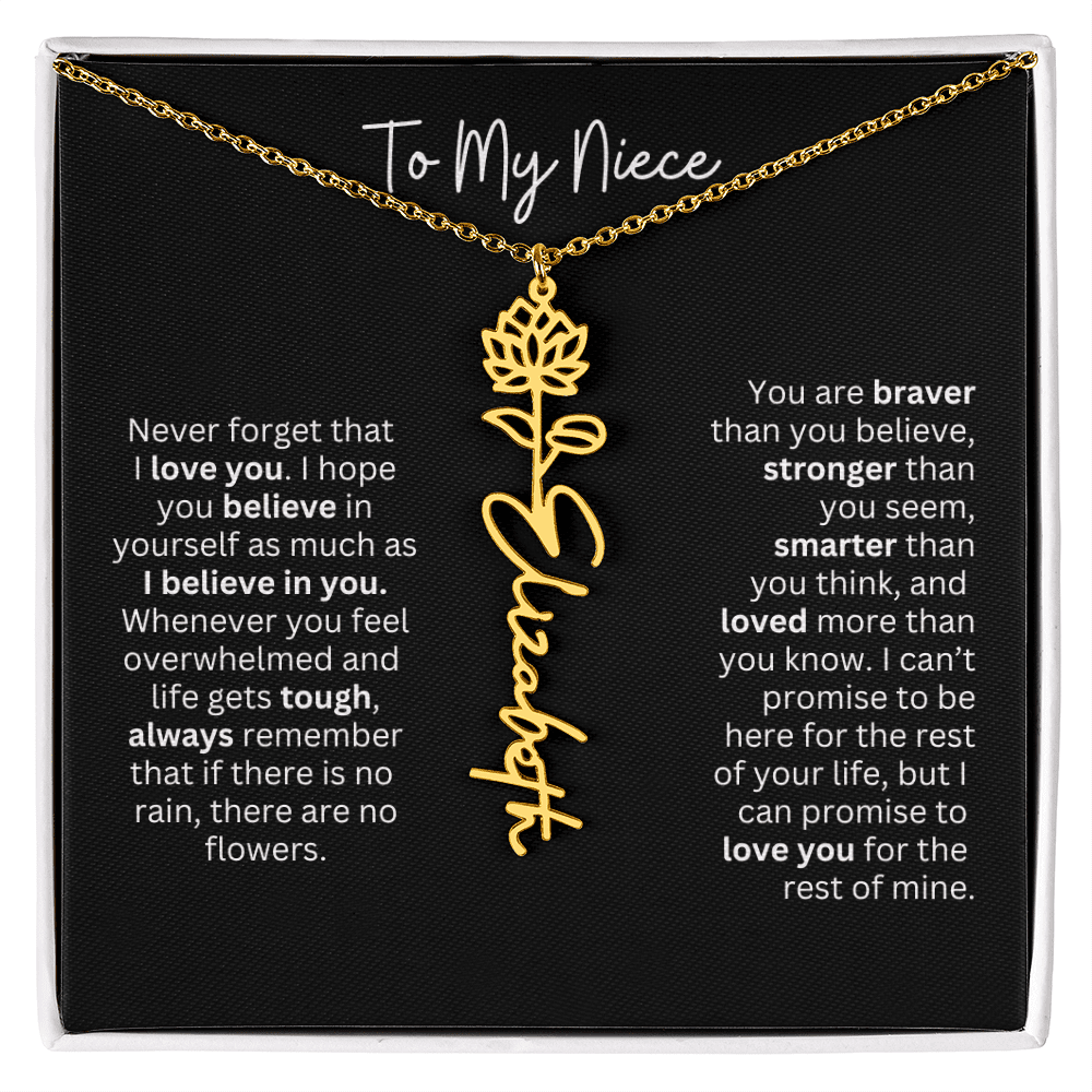 To My Niece Necklace - Personalized Name Jewelry - Ever Trendy Essentials