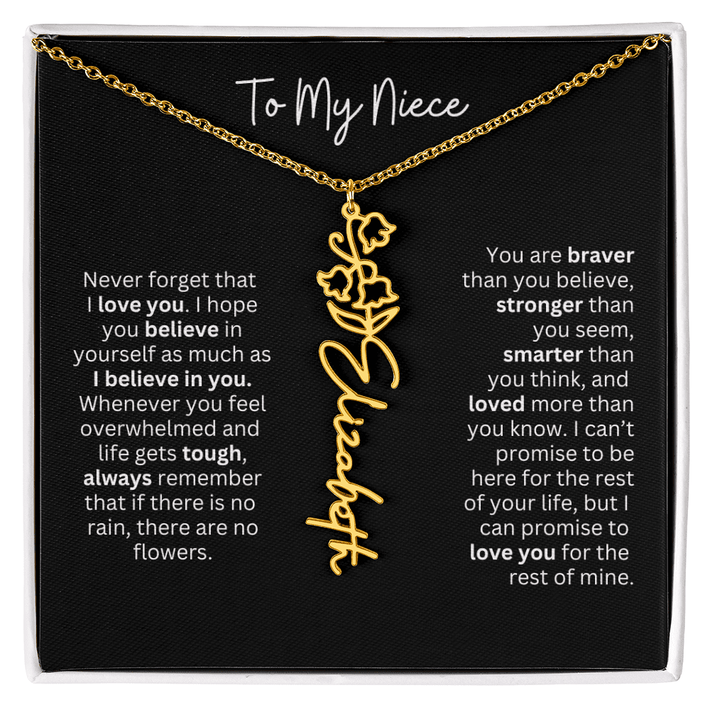 To My Niece Necklace - Personalized Name Jewelry - Ever Trendy Essentials