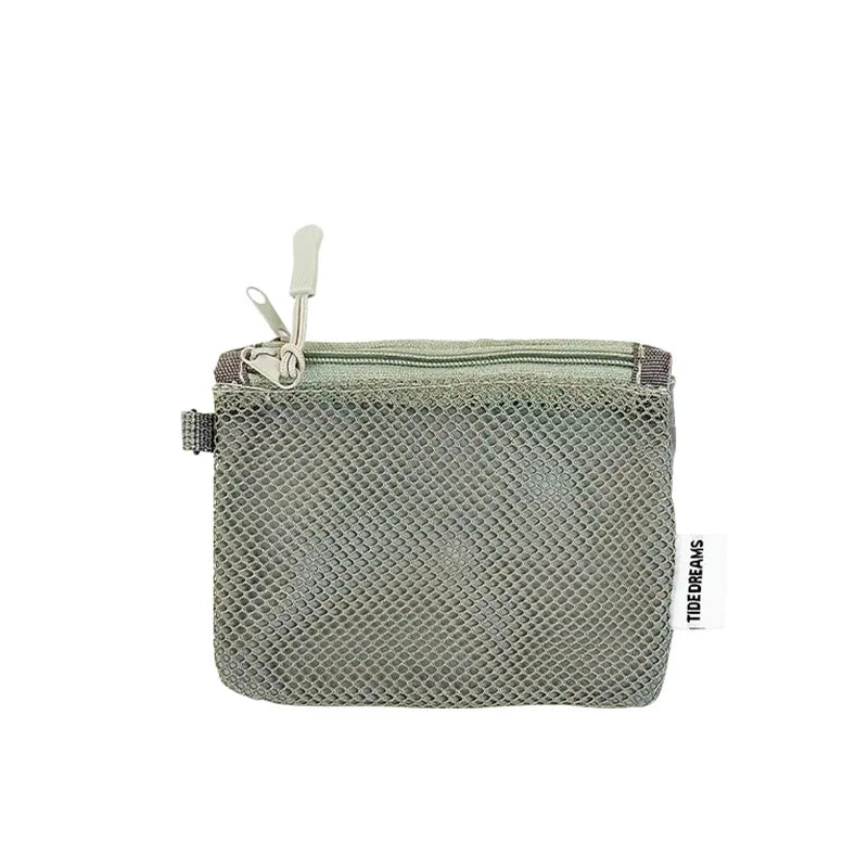 Travel Makeup Storage Bags | New Mesh Coin Purse & Simple Portable Mini Bag (Multi - purpose Square Bag Double - layer Zipper Card Holder) - Ever Trendy Essentials