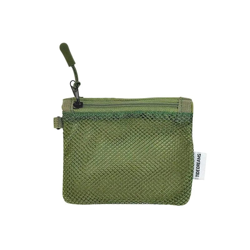 Travel Makeup Storage Bags | New Mesh Coin Purse & Simple Portable Mini Bag (Multi - purpose Square Bag Double - layer Zipper Card Holder) - Ever Trendy Essentials