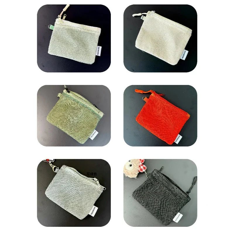 Travel Makeup Storage Bags | New Mesh Coin Purse & Simple Portable Mini Bag (Multi - purpose Square Bag Double - layer Zipper Card Holder) - Ever Trendy Essentials
