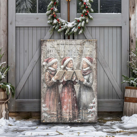 Vintage Christmas Carolers Wall Art - Holiday Home Decor Canvas Print 2025 - Ever Trendy Essentials