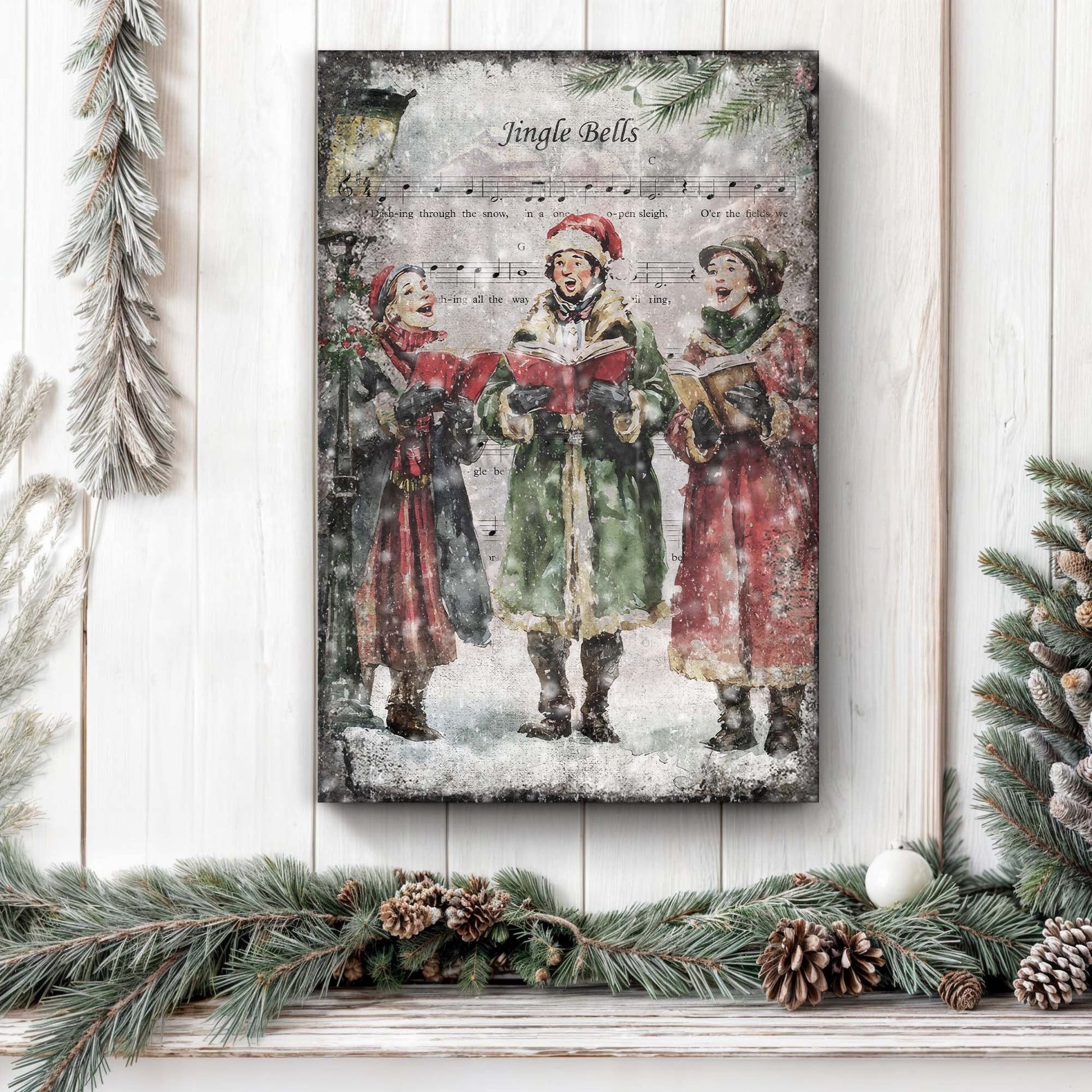 Vintage Christmas Carolers Wall Art II - Holiday Home Decor Canvas Print 2025 - Ever Trendy Essentials