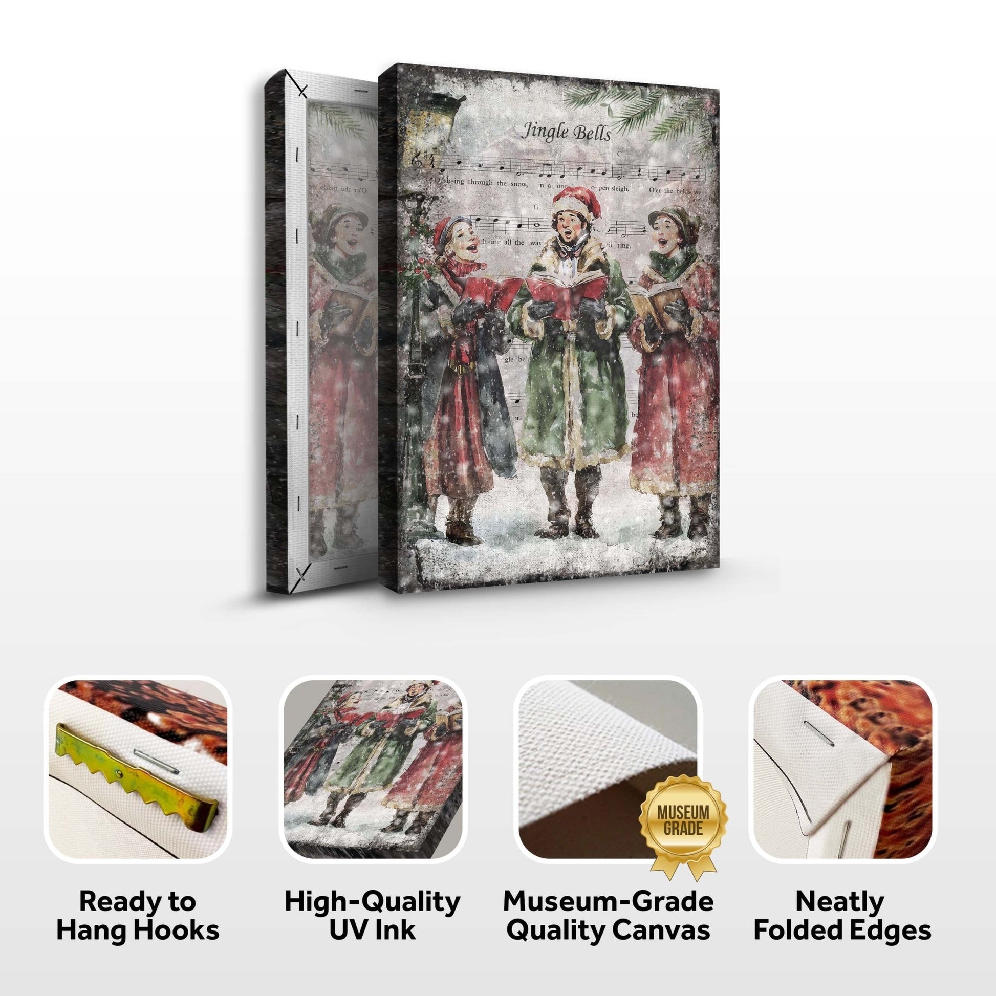 Vintage Christmas Carolers Wall Art II - Holiday Home Decor Canvas Print 2025 - Ever Trendy Essentials