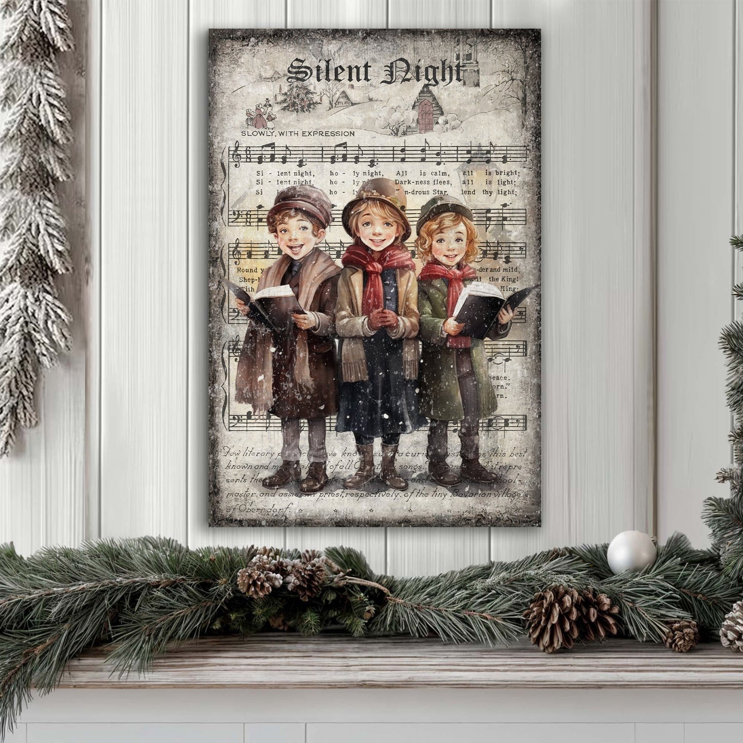 Vintage Christmas Carolers Wall Art III - Holiday Home Decor Canvas Print 2025 - Ever Trendy Essentials