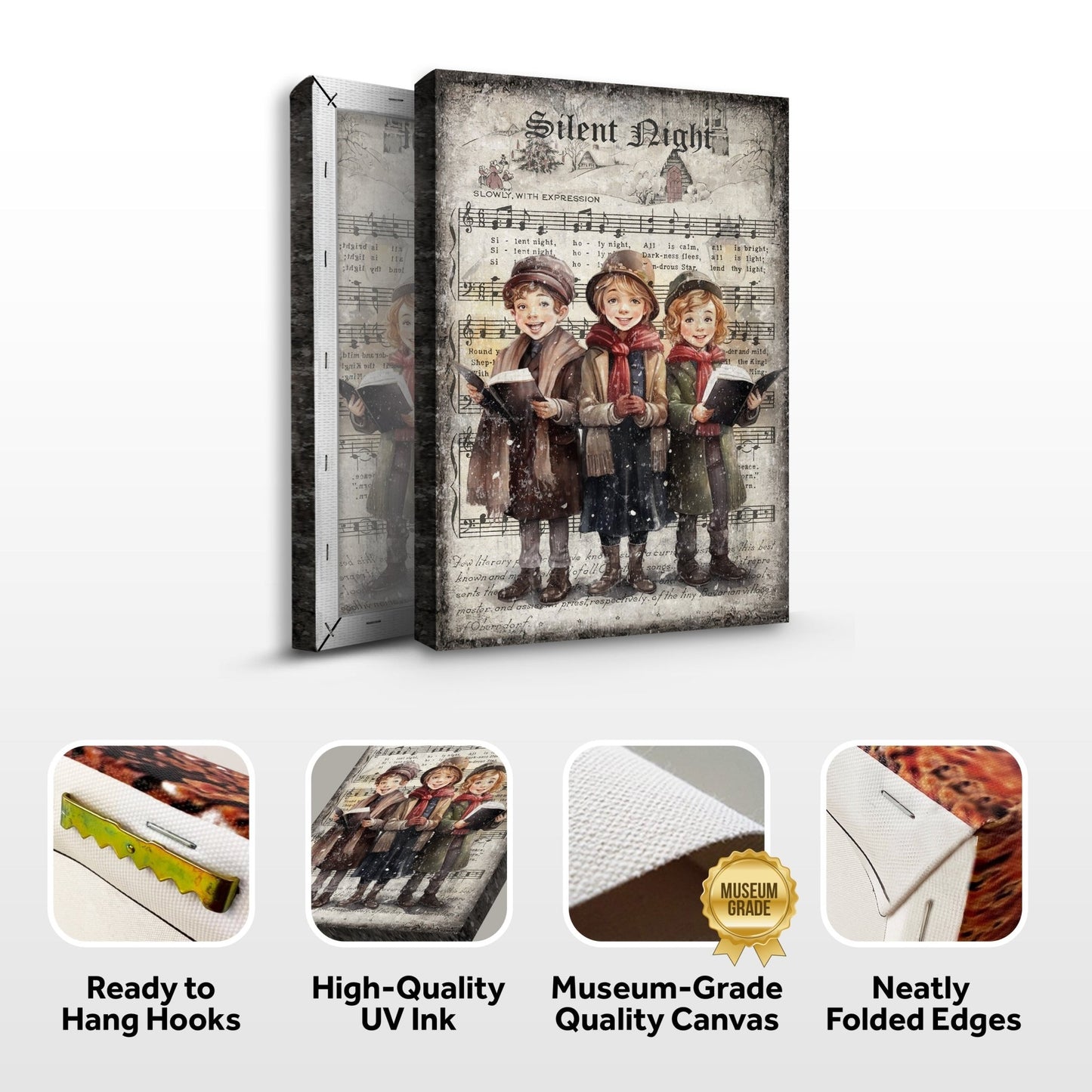 Vintage Christmas Carolers Wall Art III - Holiday Home Decor Canvas Print 2025 - Ever Trendy Essentials