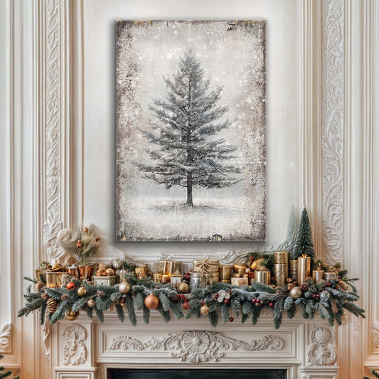 Vintage Christmas Tree Wall Art X - Holiday Home Decor Canvas Print 2025 - Ever Trendy Essentials