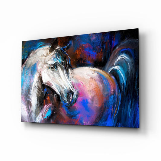 White Horse Glass Wall Art Daughter - Ever Trendy Essentials