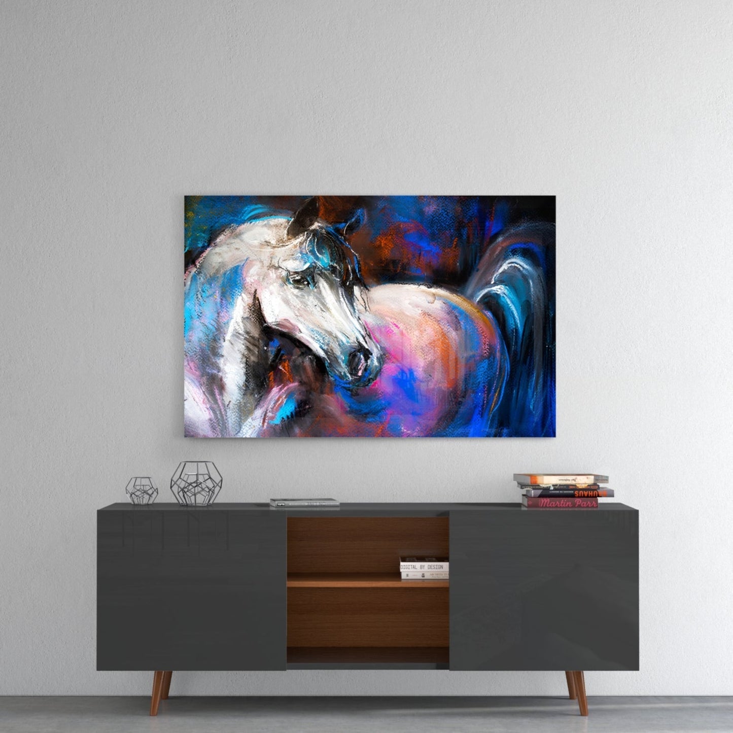 White Horse Glass Wall Art Daughter - Ever Trendy Essentials