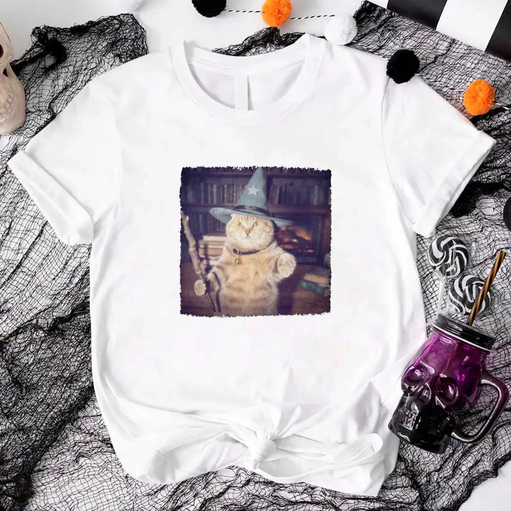 Wizard Cat Halloween Shirt – Funny Cat Meme Graphic Tee - Ever Trendy Essentials