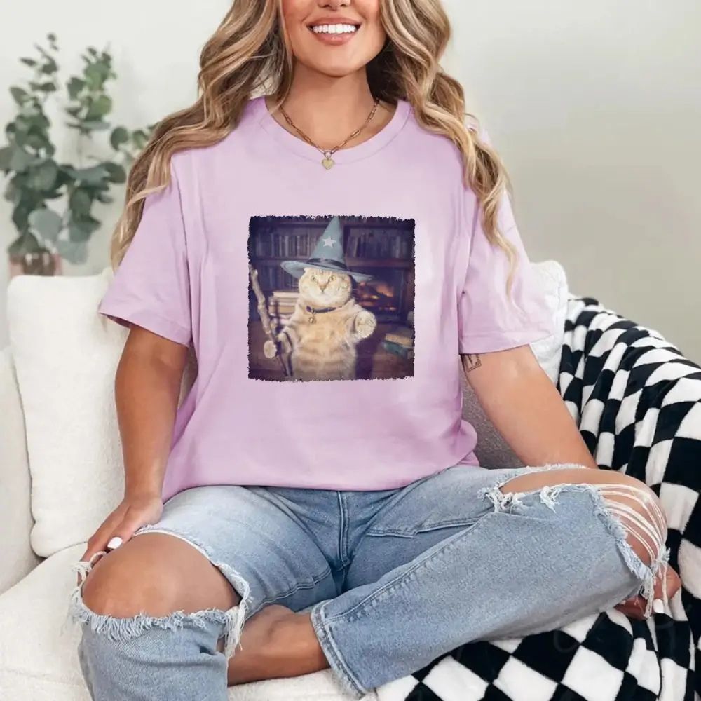 Wizard Cat Halloween Shirt – Funny Cat Meme Graphic Tee - Ever Trendy Essentials