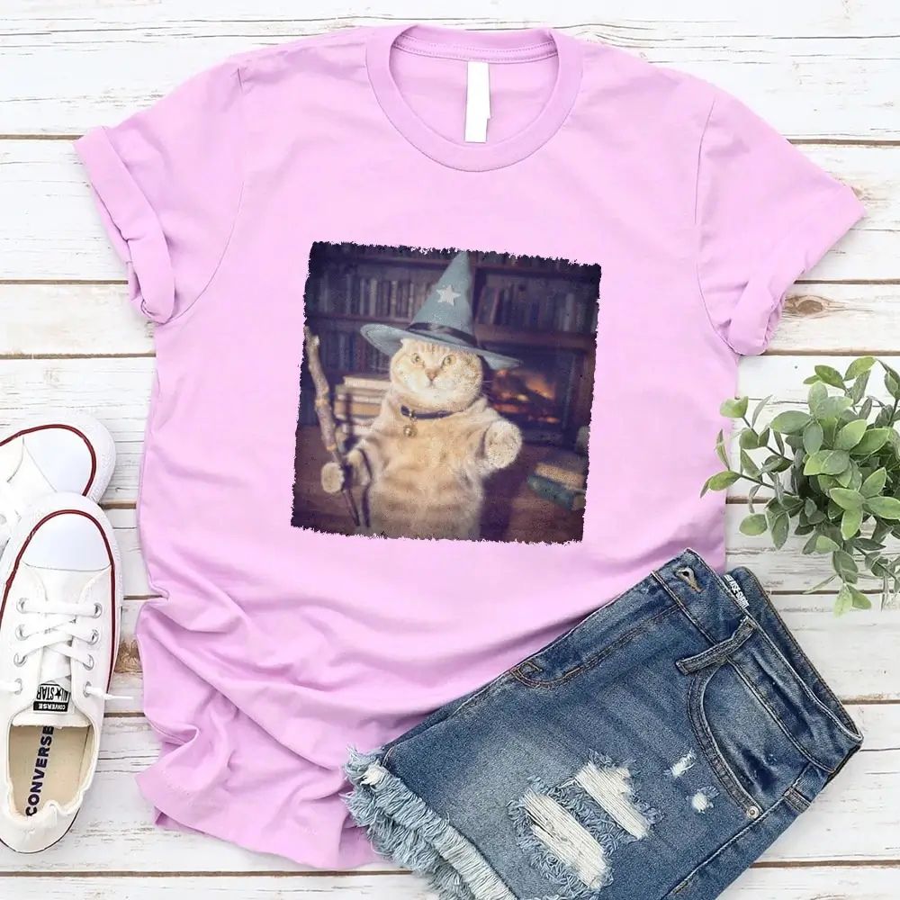 Wizard Cat Halloween Shirt – Funny Cat Meme Graphic Tee - Ever Trendy Essentials