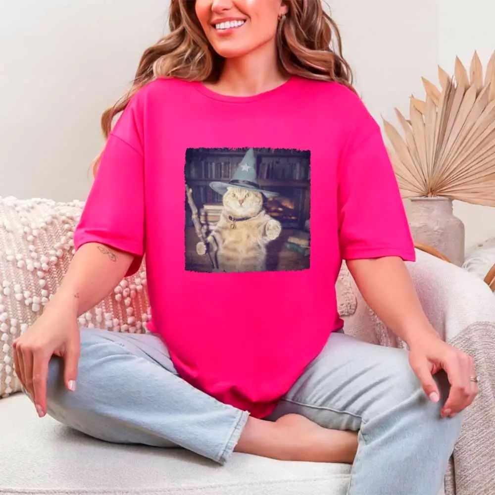 Wizard Cat Halloween Shirt – Funny Cat Meme Graphic Tee - Ever Trendy Essentials
