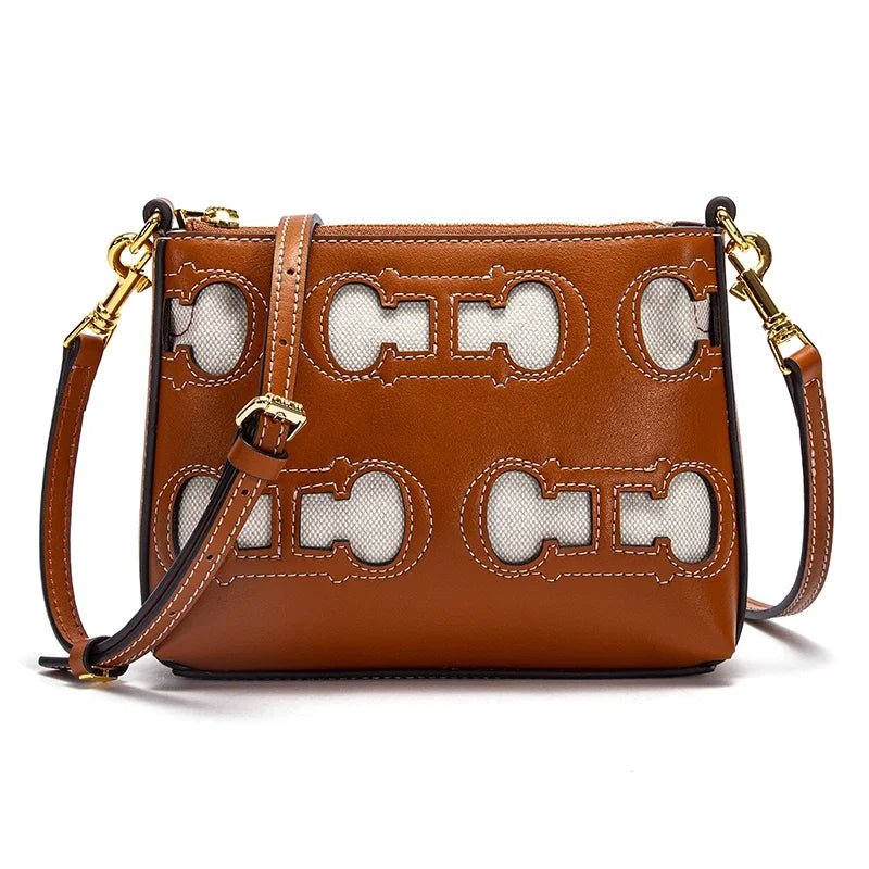 Women's Brown Hollow Design Shoulder Bag | Simple Commuter Crossbody Messenger Bag (Fashion Handbag) - Ever Trendy Essentials