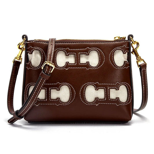 Women's Brown Hollow Design Shoulder Bag | Simple Commuter Crossbody Messenger Bag (Fashion Handbag) - Ever Trendy Essentials
