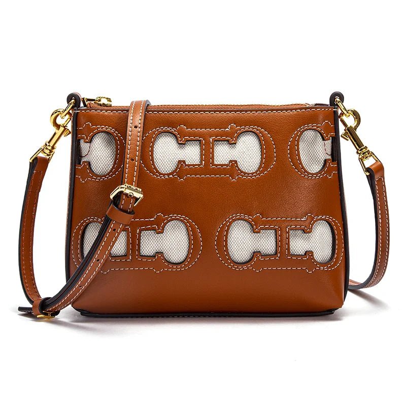 Women's Brown Hollow Design Shoulder Bag | Simple Commuter Crossbody Messenger Bag (Fashion Handbag) - Ever Trendy Essentials