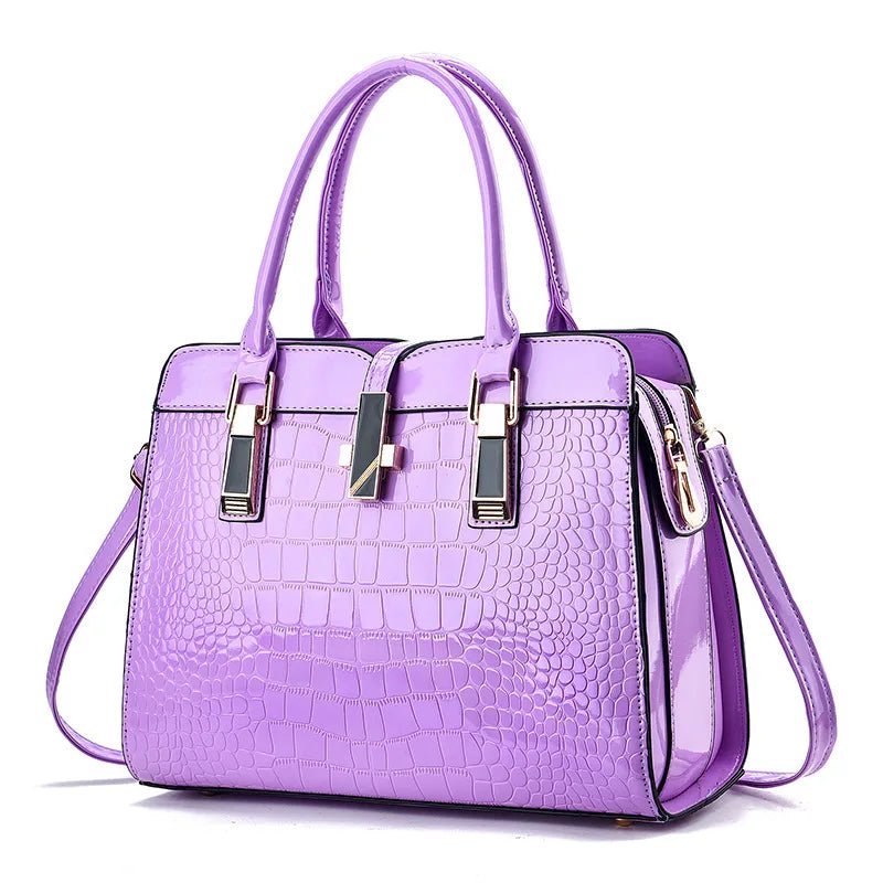 Women's Crocodile Pattern Designer Tote Bag - Ever Trendy Essentials
