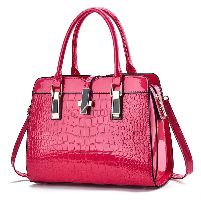Women's Crocodile Pattern Designer Tote Bag - Ever Trendy Essentials