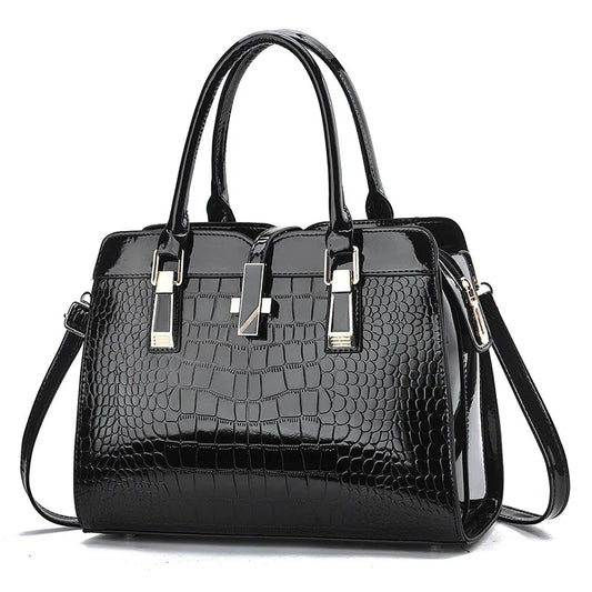 Women's Crocodile Pattern Designer Tote Bag - Ever Trendy Essentials
