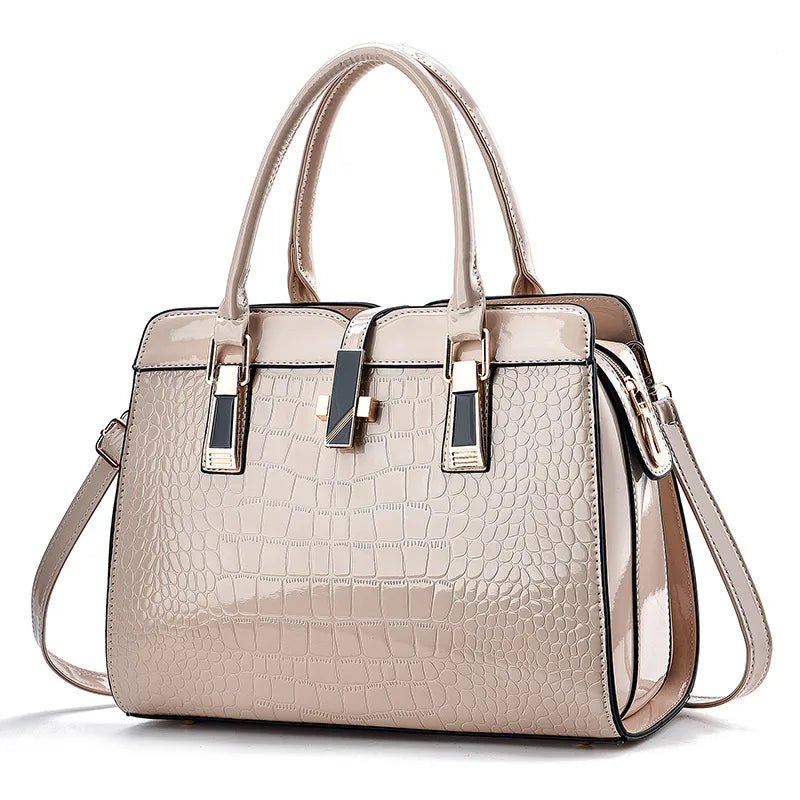 Women's Crocodile Pattern Designer Tote Bag - Ever Trendy Essentials