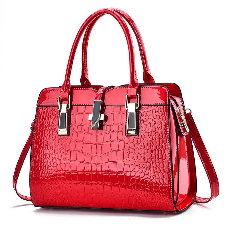 Women's Crocodile Pattern Designer Tote Bag - Ever Trendy Essentials