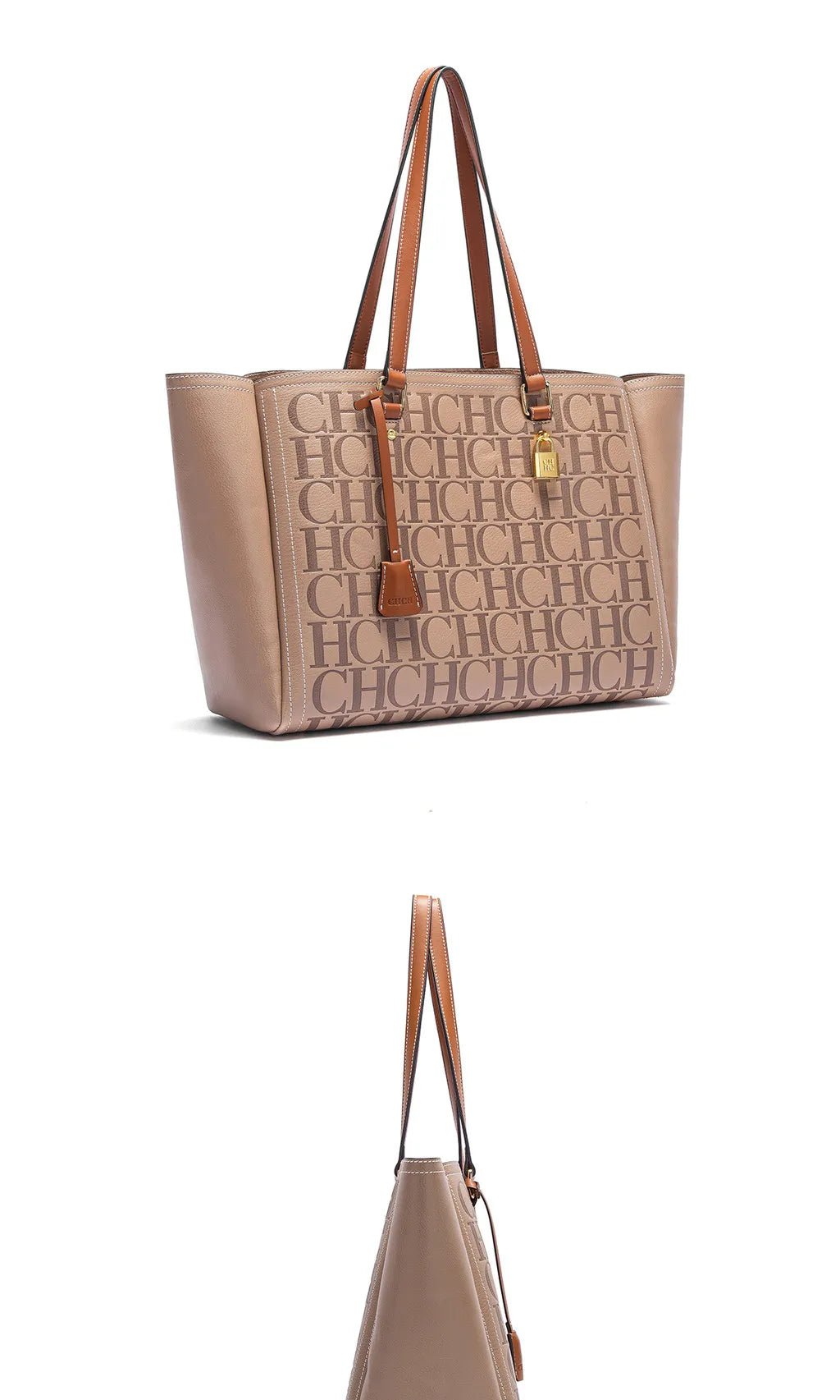 Women's Embossed Leather Commuter Tote Bag - Ever Trendy Essentials