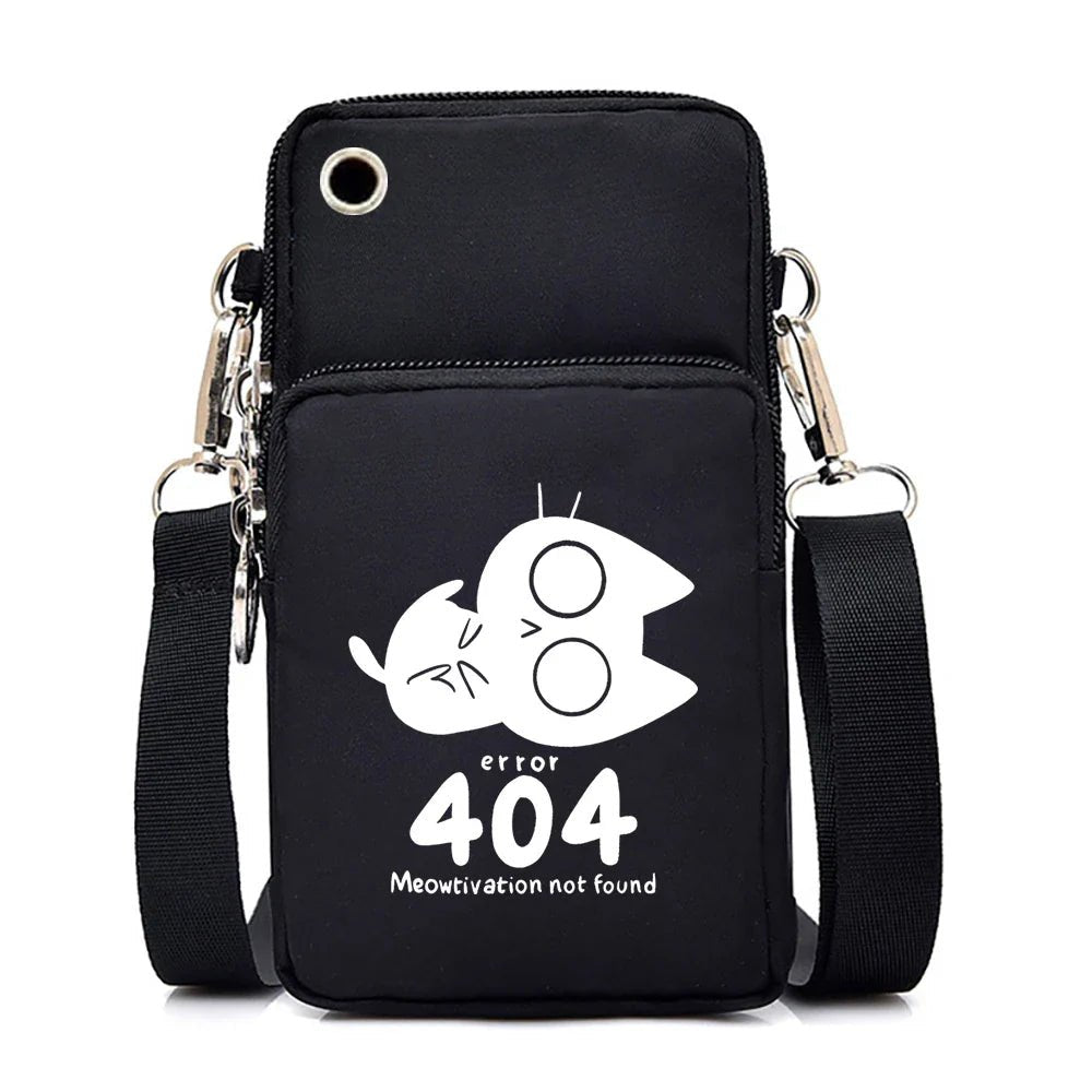 Women's Handbags Black Explosive Coffee Cat Messenger Bags | Female Cartoon Shoulder Bag Purse (Fashion Mobile Phone Crossbody Bags) - Ever Trendy Essentials
