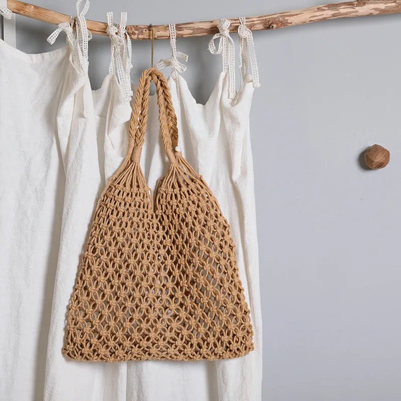 Women's Handwoven Straw Beach Tote Bag - Ever Trendy Essentials