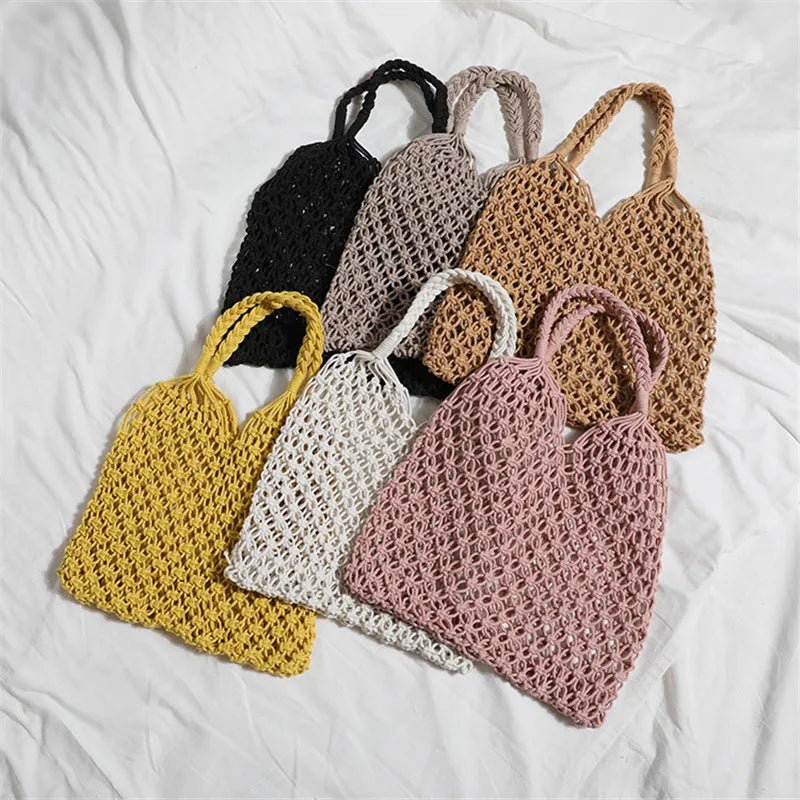 Women's Handwoven Straw Beach Tote Bag - Ever Trendy Essentials