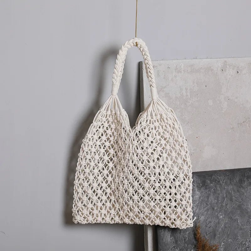 Women's Handwoven Straw Beach Tote Bag - Ever Trendy Essentials
