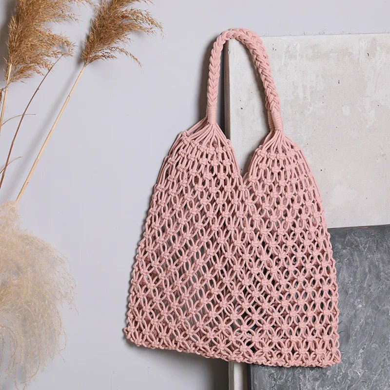 Women's Handwoven Straw Beach Tote Bag - Ever Trendy Essentials