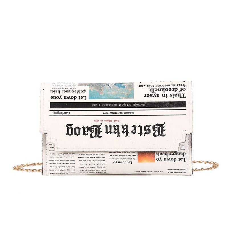 Women's Newspaper Messenger Bag | Shoulder Bag Personality Fashion Small Square Bag - Ever Trendy Essentials