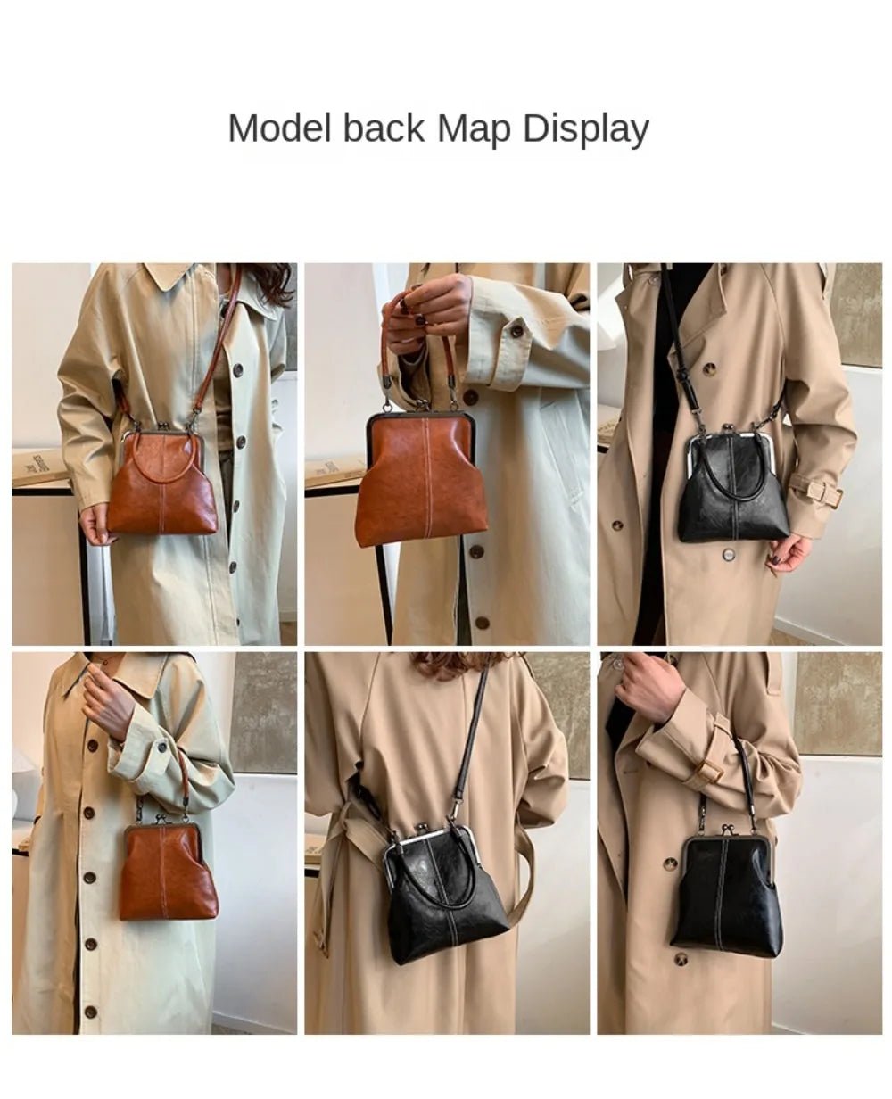 Women's Vintage Kiss Lock Crossbody Bag - Ever Trendy Essentials