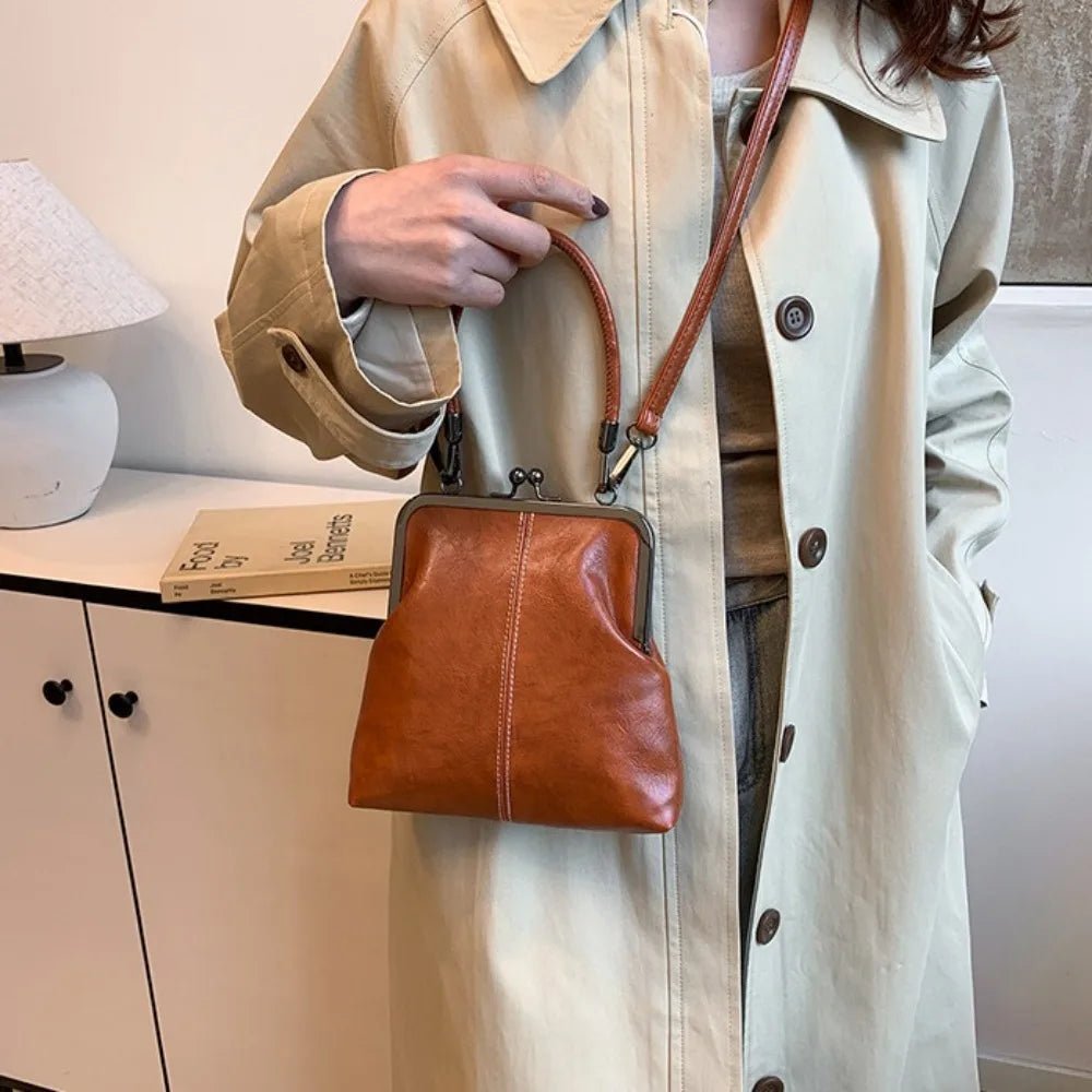 Women's Vintage Kiss Lock Crossbody Bag - Ever Trendy Essentials