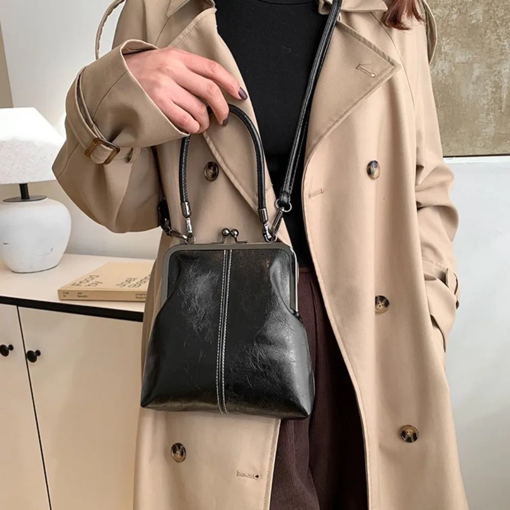 Women's Vintage Kiss Lock Crossbody Bag - Ever Trendy Essentials