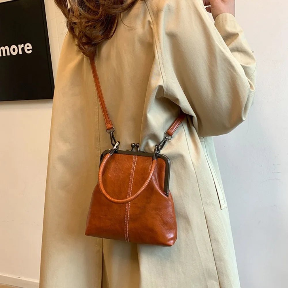 Women's Vintage Kiss Lock Crossbody Bag - Ever Trendy Essentials