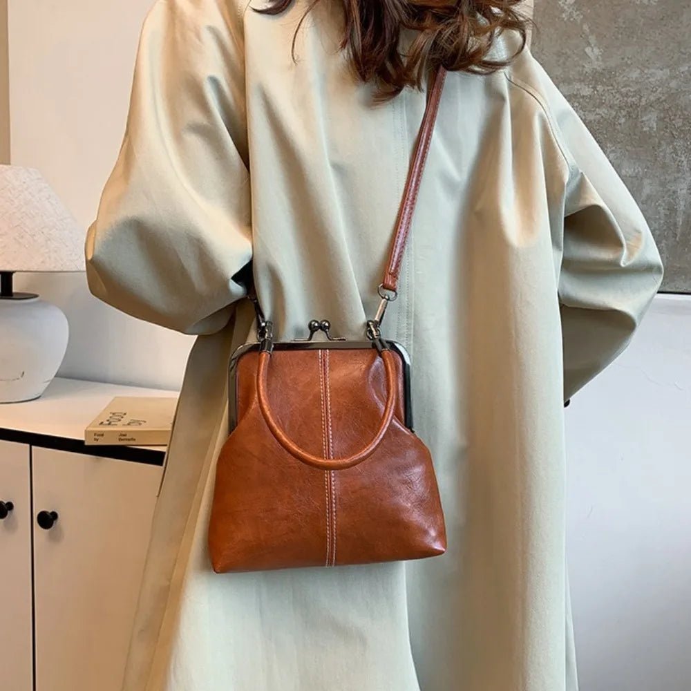 Women's Vintage Kiss Lock Crossbody Bag - Ever Trendy Essentials
