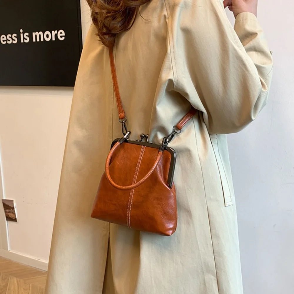 Women's Vintage Kiss Lock Crossbody Bag - Ever Trendy Essentials