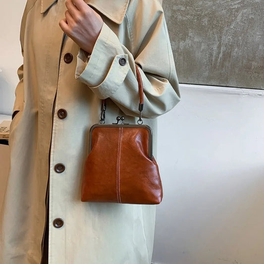 Women's Vintage Kiss Lock Crossbody Bag - Ever Trendy Essentials