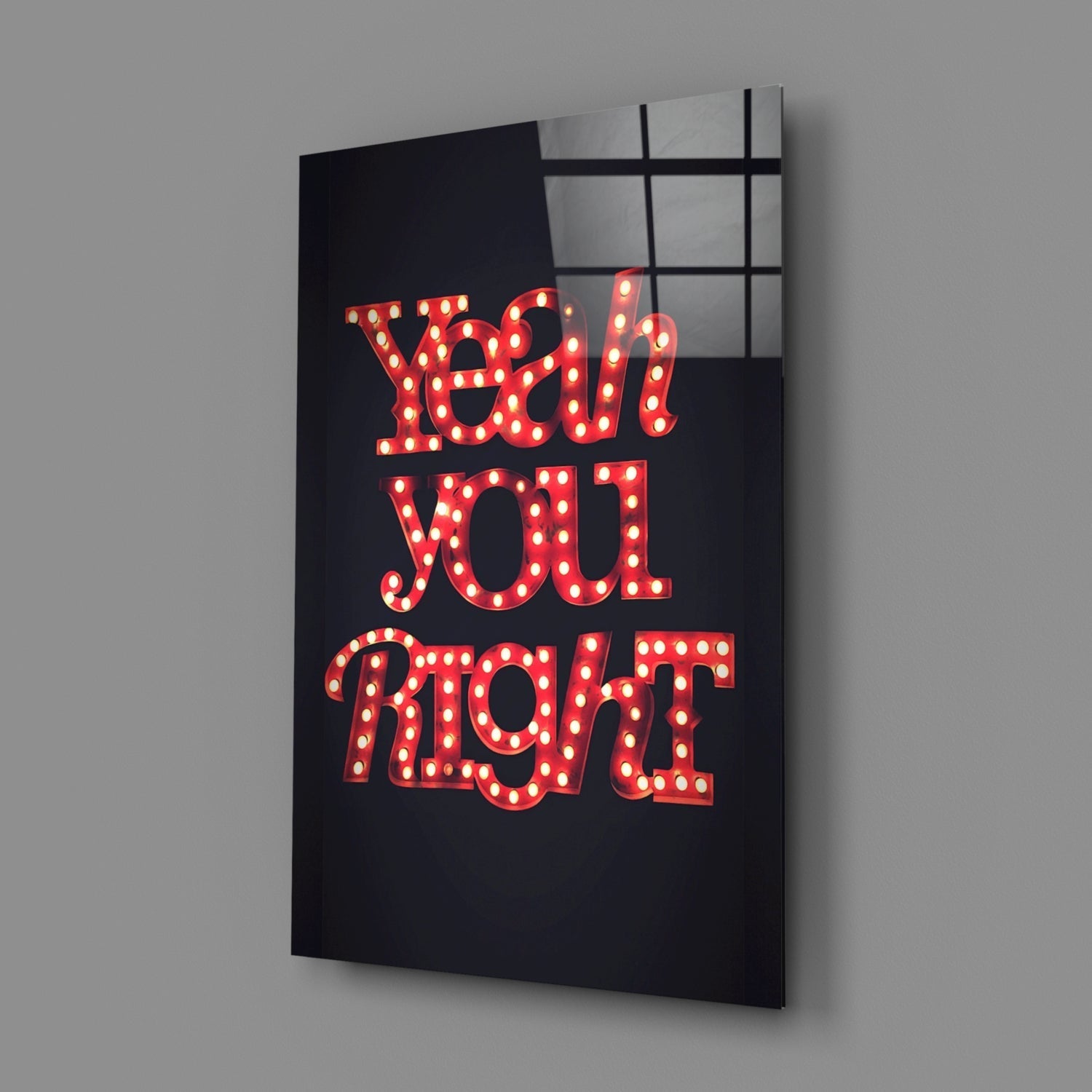 “Yeah you right” Glass Wall Art Daughter - Ever Trendy Essentials