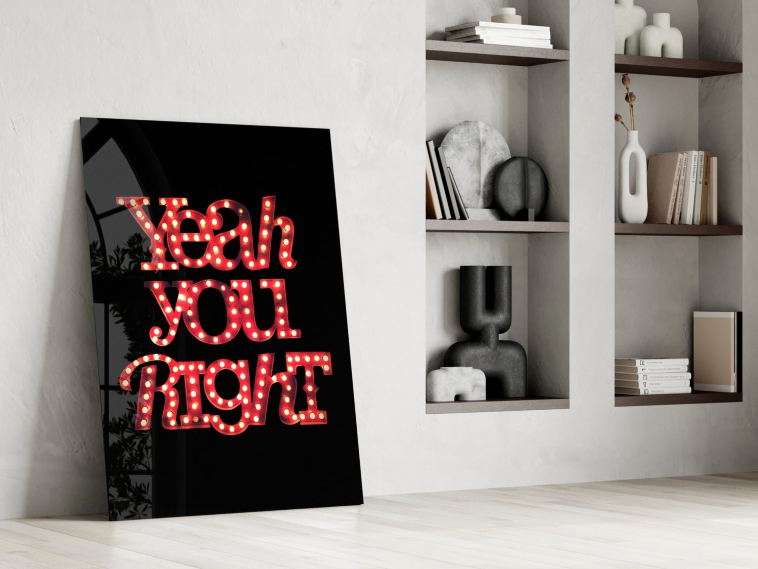 “Yeah you right” Glass Wall Art Daughter - Ever Trendy Essentials