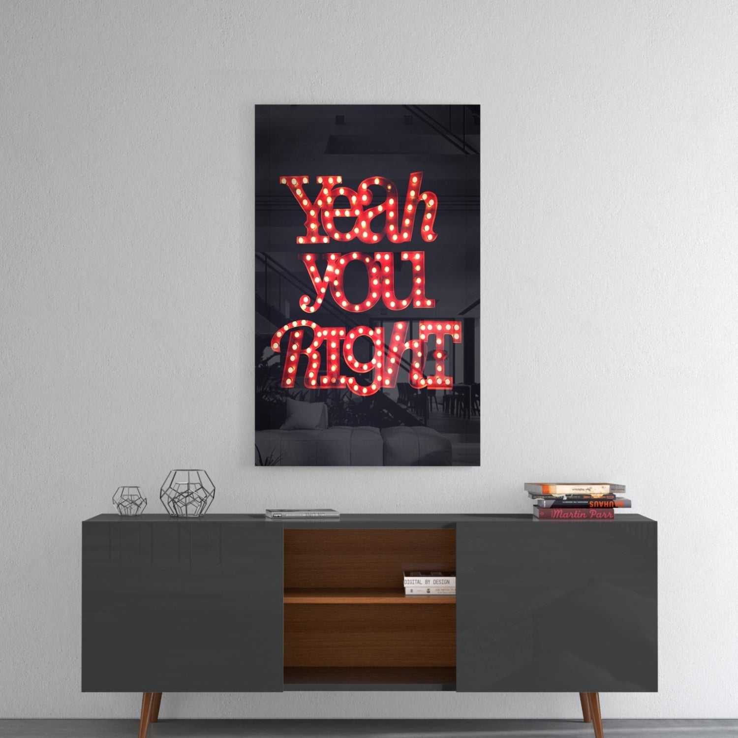 “Yeah you right” Glass Wall Art Daughter - Ever Trendy Essentials