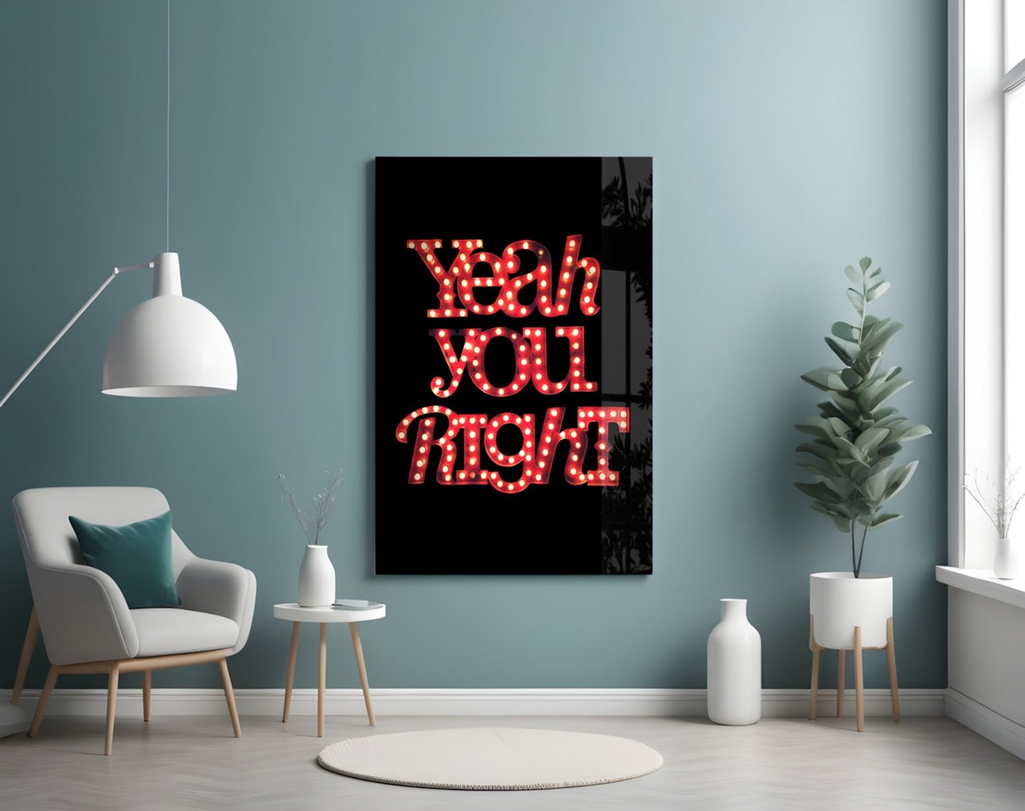 “Yeah you right” Glass Wall Art Daughter - Ever Trendy Essentials