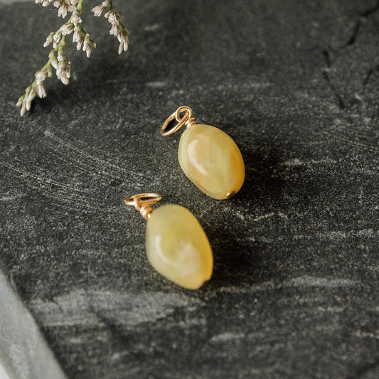 Yellow Opal Hoop Charms - Ever Trendy Essentials